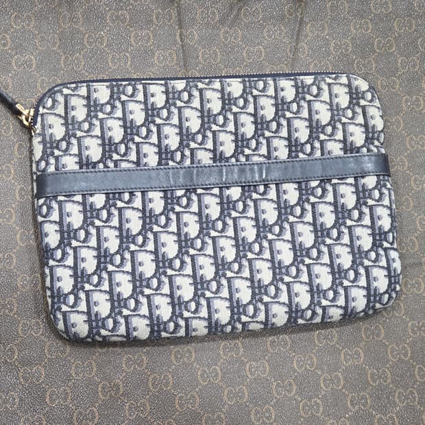 디올 오블리크 자카드 클러치