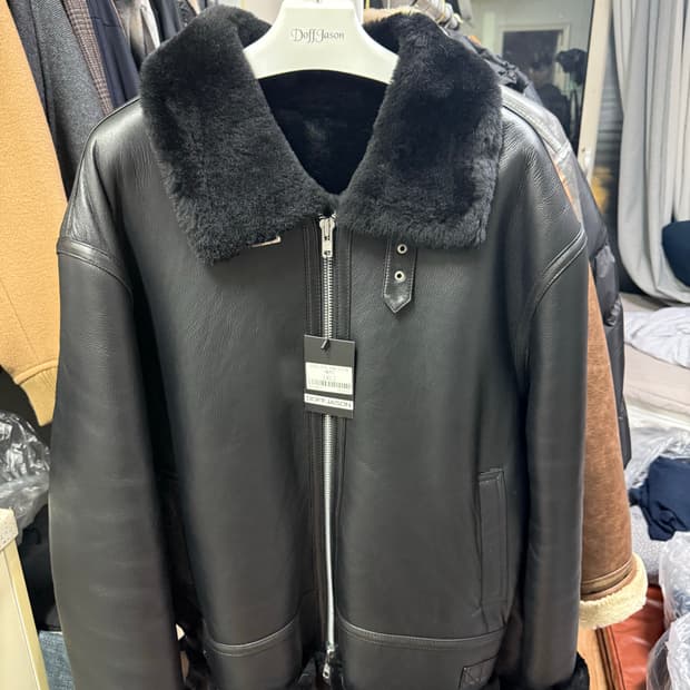 [판매] 도프제이슨 오버사이즈 리얼 무스탕 블랙 XL (새상품/택O)