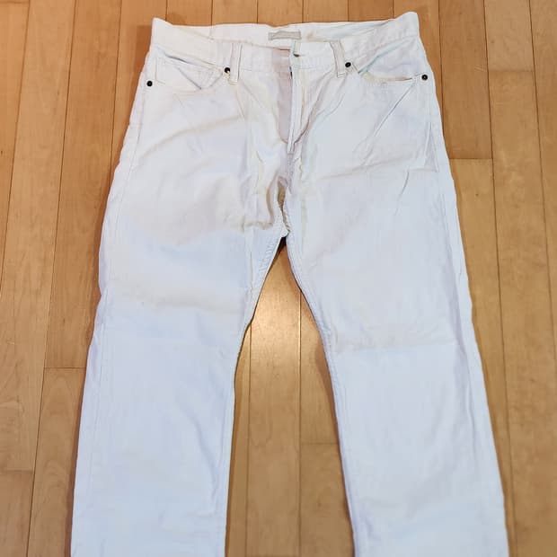 유니클로 코듀로이 팬츠 34 크림