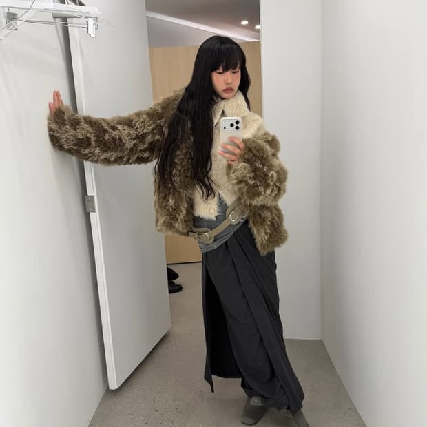 세릭 cerric 믹스 퍼자켓 mix fur 