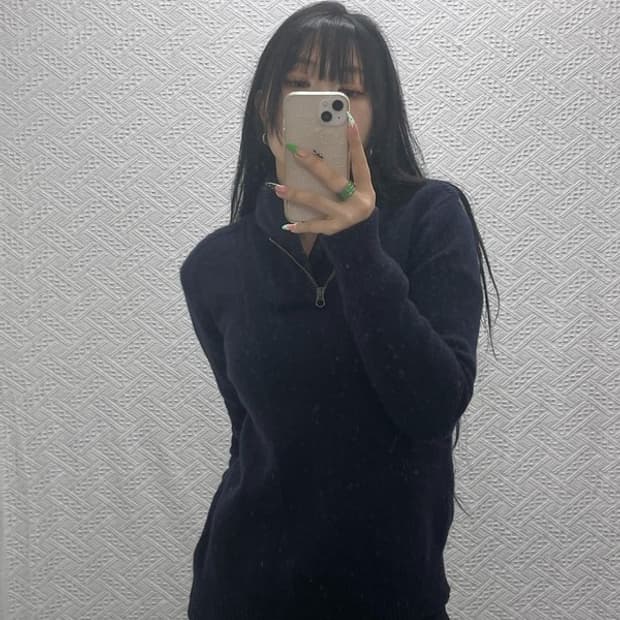 폴로 랄프로렌 모던시크 숄카라 사이드지퍼 울 니트 M C08887