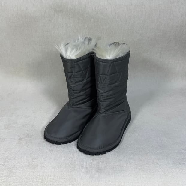 GrayBack Zip nylon fur boots