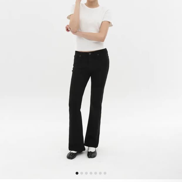 블랙업 부츠컷 데님 블랙 s