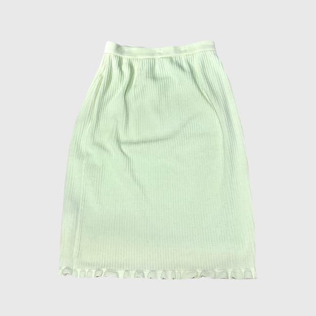 메론 민트 니트 미디스커트