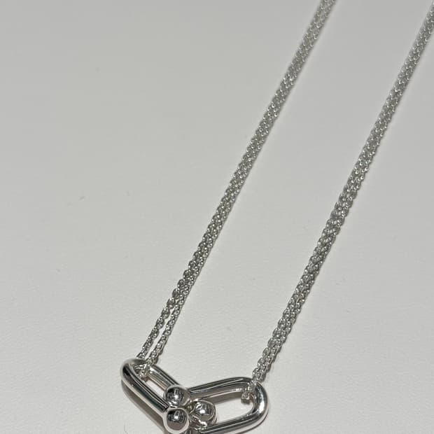 티파니앤코 더블링크 목걸이 실버(줄연장 / 거의 새상품)