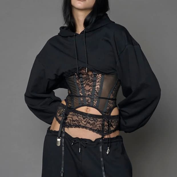 나밀리아 코르셋 후드티xs