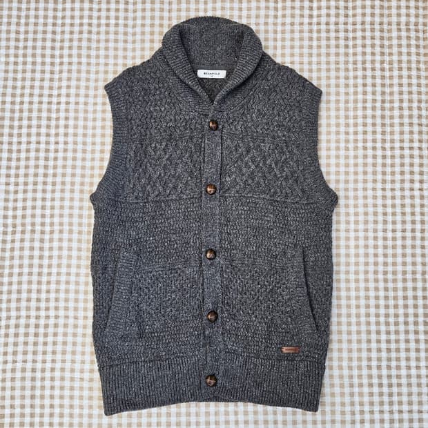 빈폴 숄카라 울 베스트 조끼 남자100