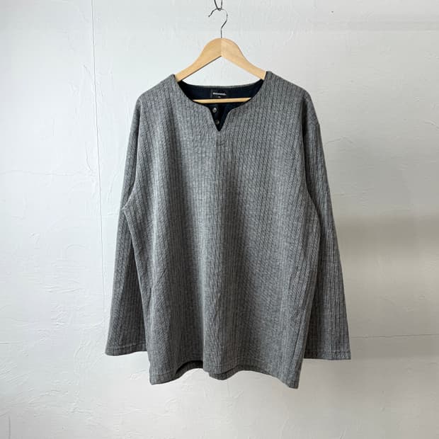 Shumel 스트라이프 헨리넥 롱 슬리브