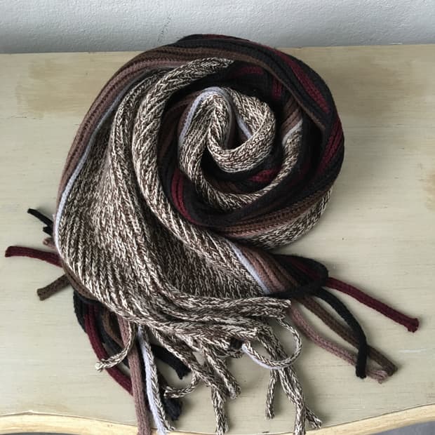 color mixed knit muffler