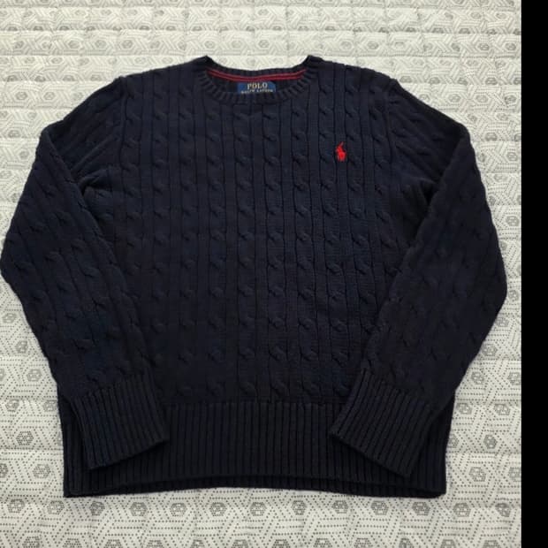폴로 랄프로렌 꽈배기 니트 ~55