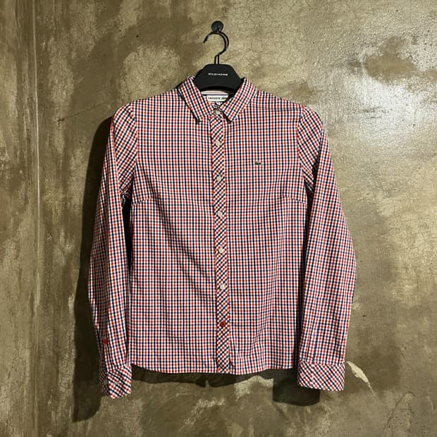 라코스테 체크셔츠