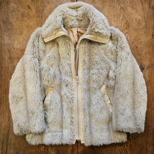 60s 빈티지 페이크 퍼 자켓 