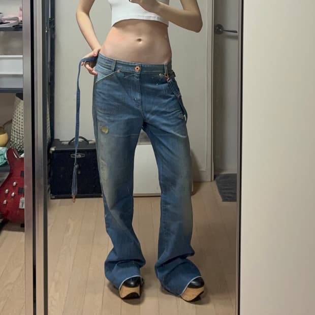 디젤 아카이브 로우라이즈 와이드팬츠