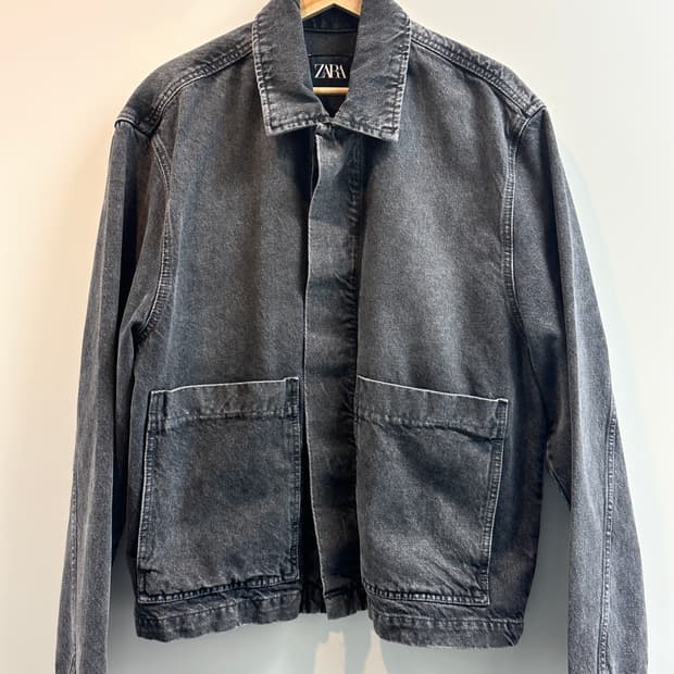 자라 크롭핏 데님 자켓 24FW (XL, 새상품)