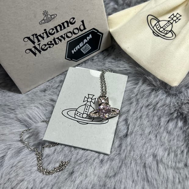 정품) 비비안웨스트우드 아리엘라 목걸이 핑크 플래티넘 로즈 