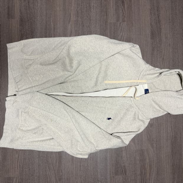 폴로 후드집업 그레이 XL