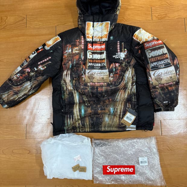 슈프림22FW x 노스페이스 800 필 하프 짚 후드 풀오버