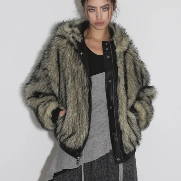 샌드릭 리버시블 퍼 레더 점퍼