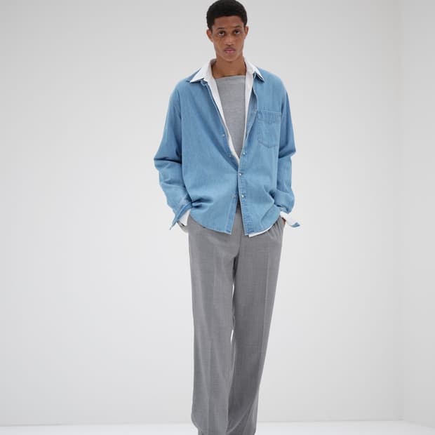 Auralee 23ss 셀비지 슈퍼 라이트 데님 셔츠