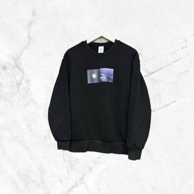 데상트 여성 맨투맨 블랙 XS
