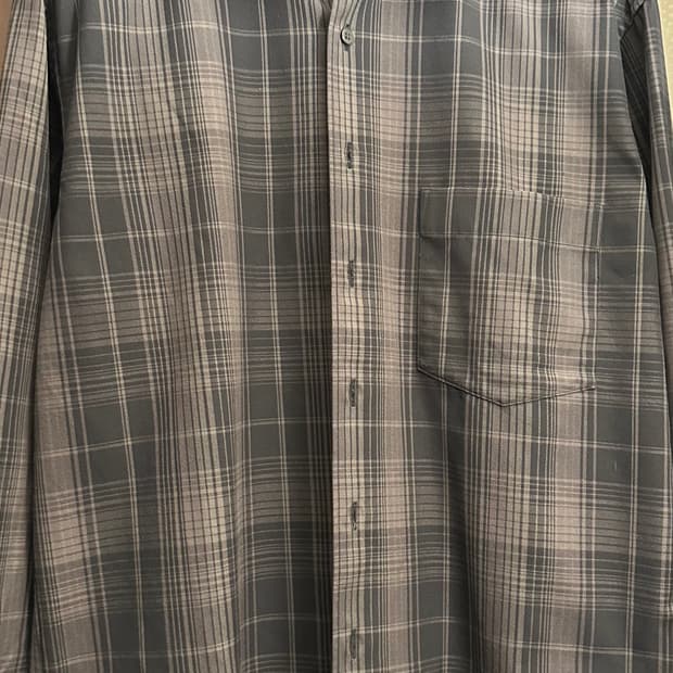 유니클로u uniqlou 울 플란넬 오버사이즈 체크셔츠 L