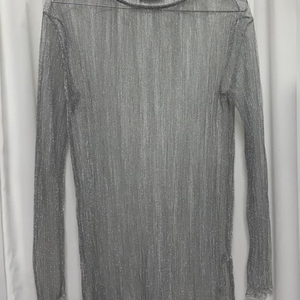 ZARA 자라 시스루 실버 레이어드용 긴팔티