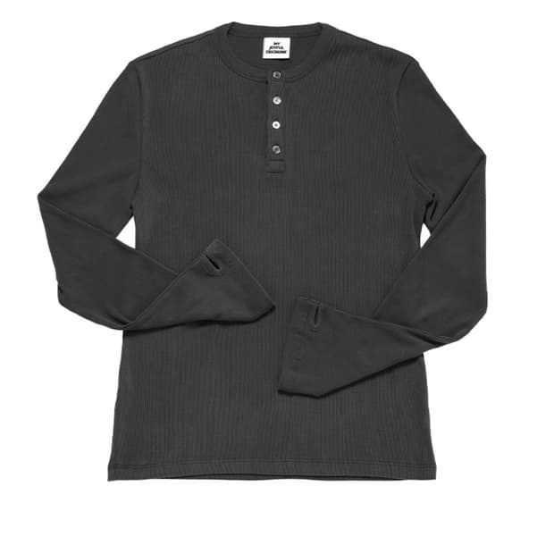 [새상품] MJD 슬림핏 핑거홀 헨리넥 긴팔 롱슬리브 차콜 L