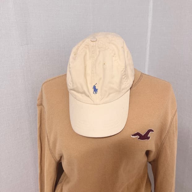 폴로 연노랑 캡모자