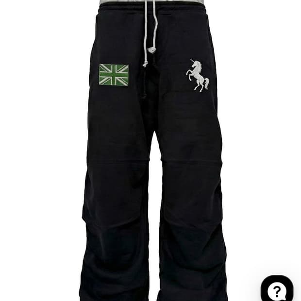 비엑세스 Heraldic Unicorn Wide Sweatpants 새깅