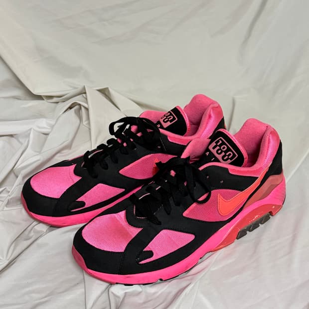 나이키 x 꼼데가르송 옴므 플러스 에어맥스 180 블랙 핑크