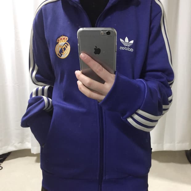 아디다스 오리지널 파이어버드 퍼플 레알 마드리드 져지 트랙탑