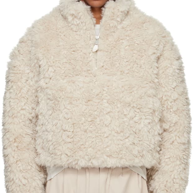 엔타이어 스튜디오 FLUFFY QUARTER ZIP (ELM) M 새상품