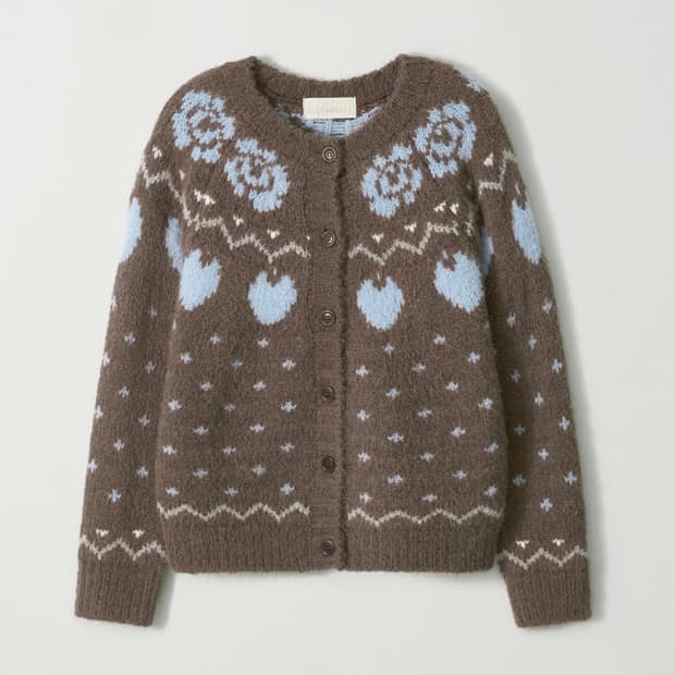 레테라 Alpaca Wool Nordic Knit Cardigan