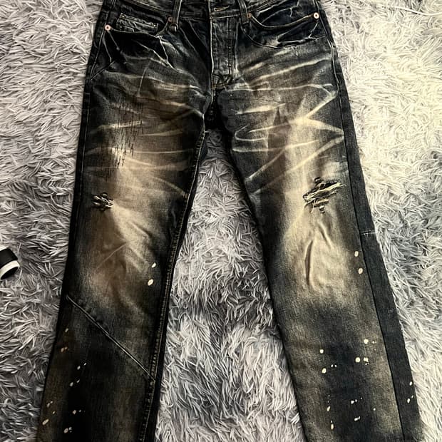 Armani exchange damaged denim pants