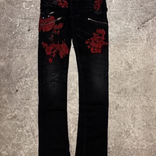 “LGB” blood detail pants