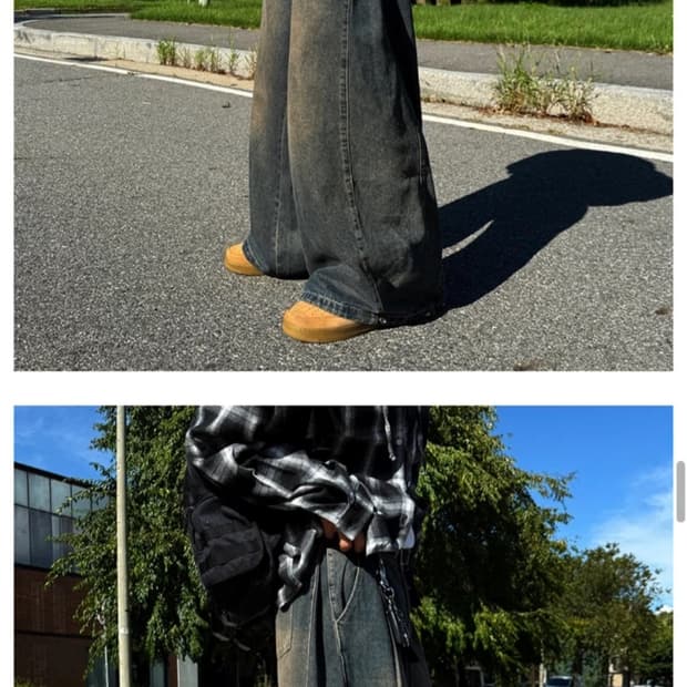 남성 빈티지워싱 핀턱 벌룬핏 팬츠 XL