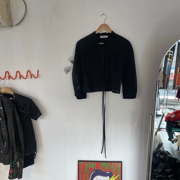 Calvin Klein Collection 플리츠 블라우스