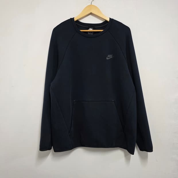 XXL) 나이키 테크팩 테크 플리스 맨투맨 블랙