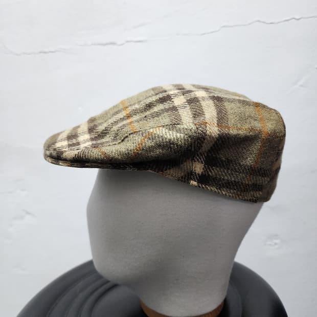 90s 버버리 노바체크 빈티지 헌팅캡 