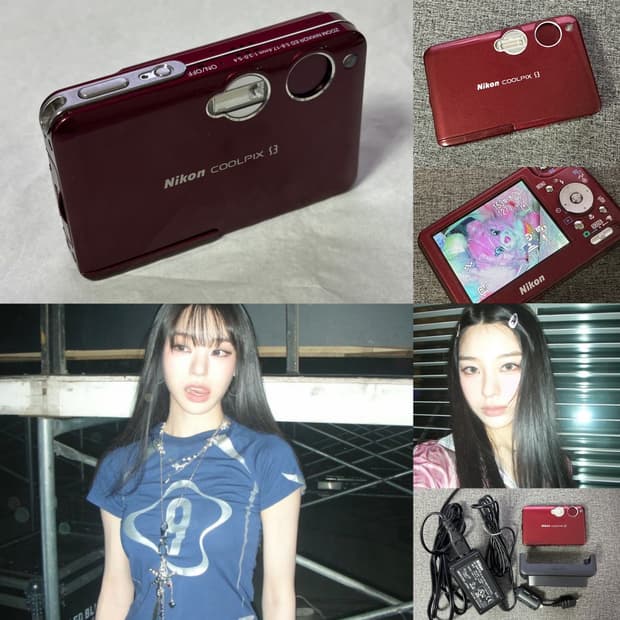 희귀 노제 디카🪽니콘 쿨픽스 S3 (크래들 및 구성품 다수 포함)