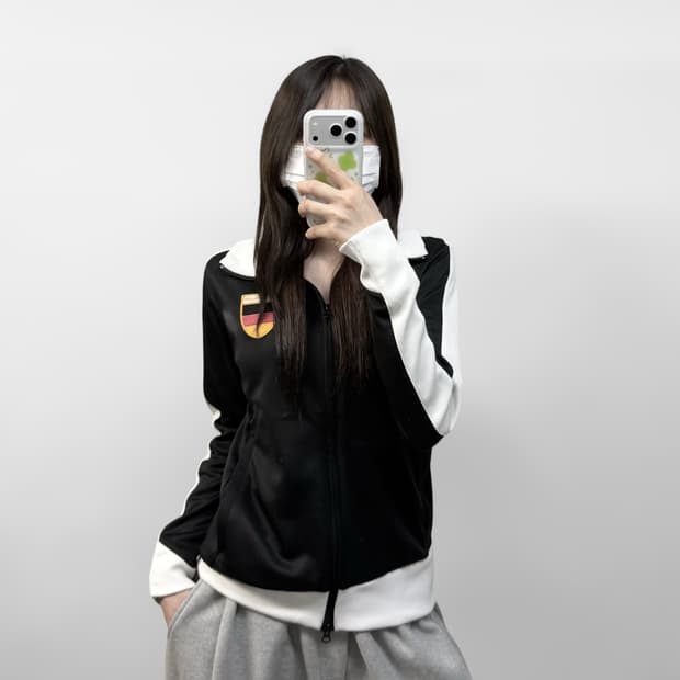 푸마 독일 트랙탑 져지 블랙