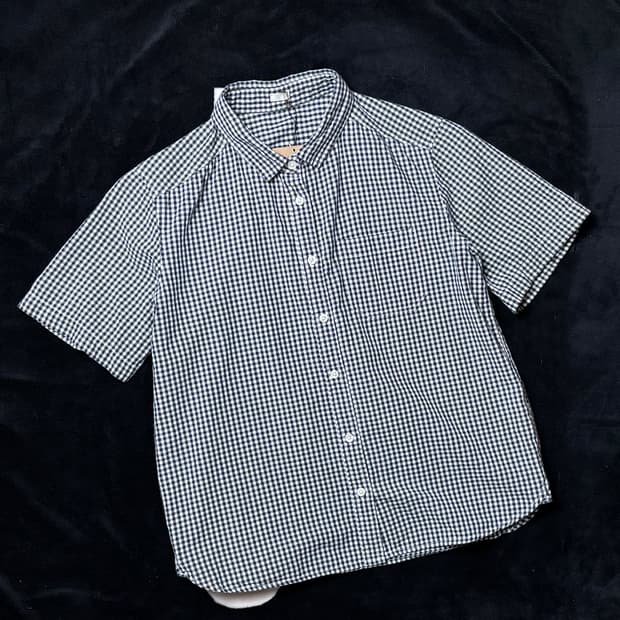 일본빈티지 GU 체크 모리걸 셔츠