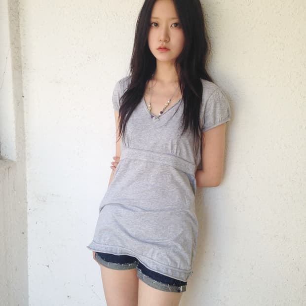  American Eagle 그레이 셔링 반팔