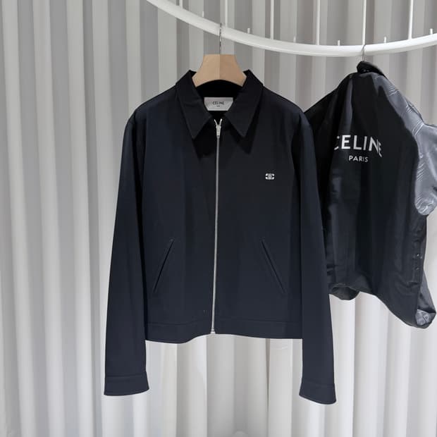 (A+/54) 셀린느 트리옹프 울트윌 블루종 봄버 자켓 블랙