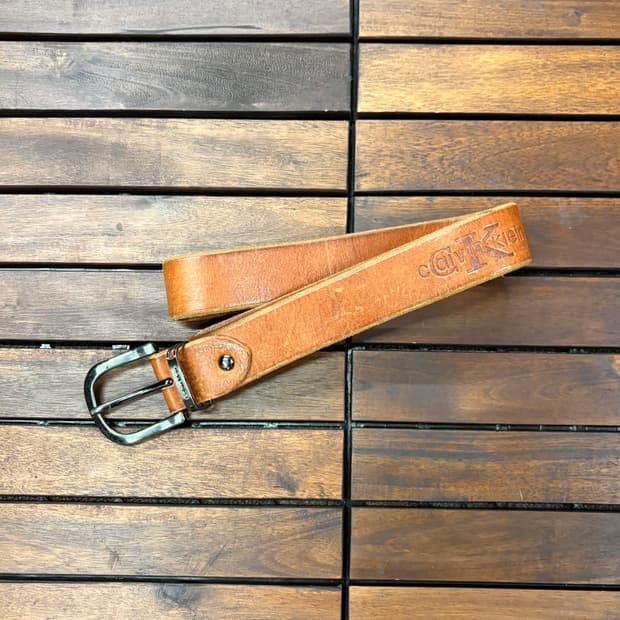 켈빈클라인 진스 웨스턴 레더 벨트