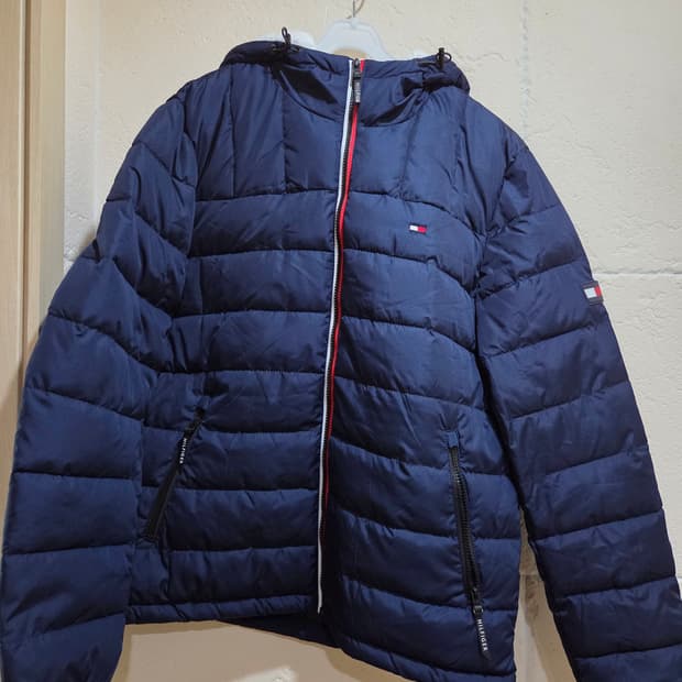 타미힐피거 후드 패딩 네이비 M 새상품