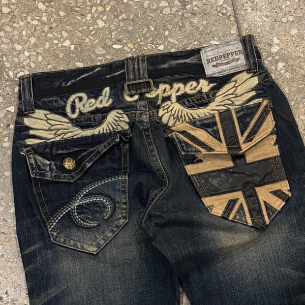레드 페퍼 빈티지 펑크 데님팬츠