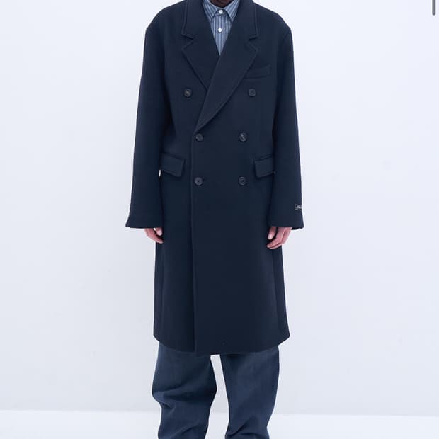 에프터프레이 더블 코트 네이비