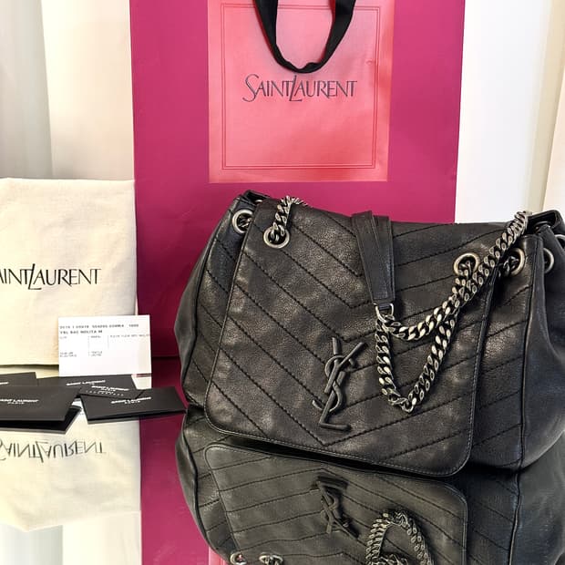 [정품] 입생로랑 니키백 미디움 블랙 신형