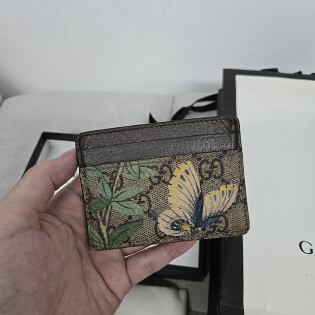 [보증서 정품] 구찌 나비 카드지갑